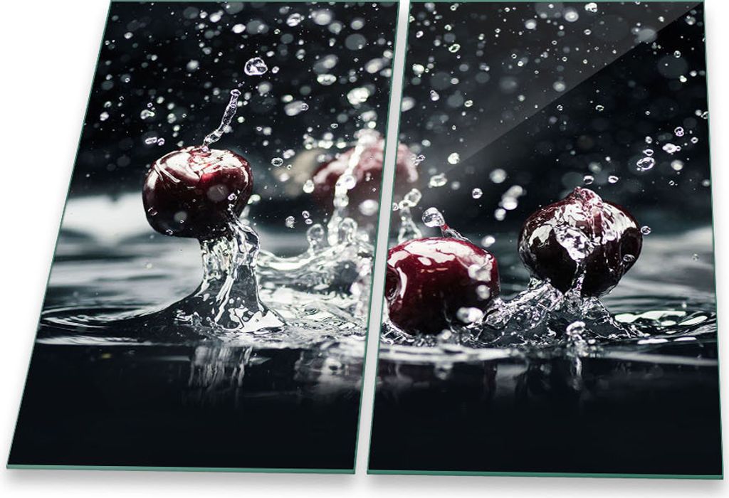 Herdabdeckplatte Abdeckung Glaskeramikfeld Abdeckplatte 2-Teilig 60x52 Schwarz Schutz