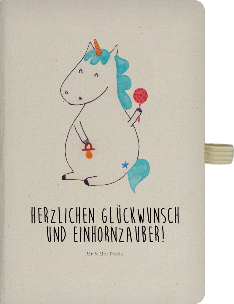Mr. & Mrs. Panda notizbuch Einhorn Baby - Transparent - Produktbild 