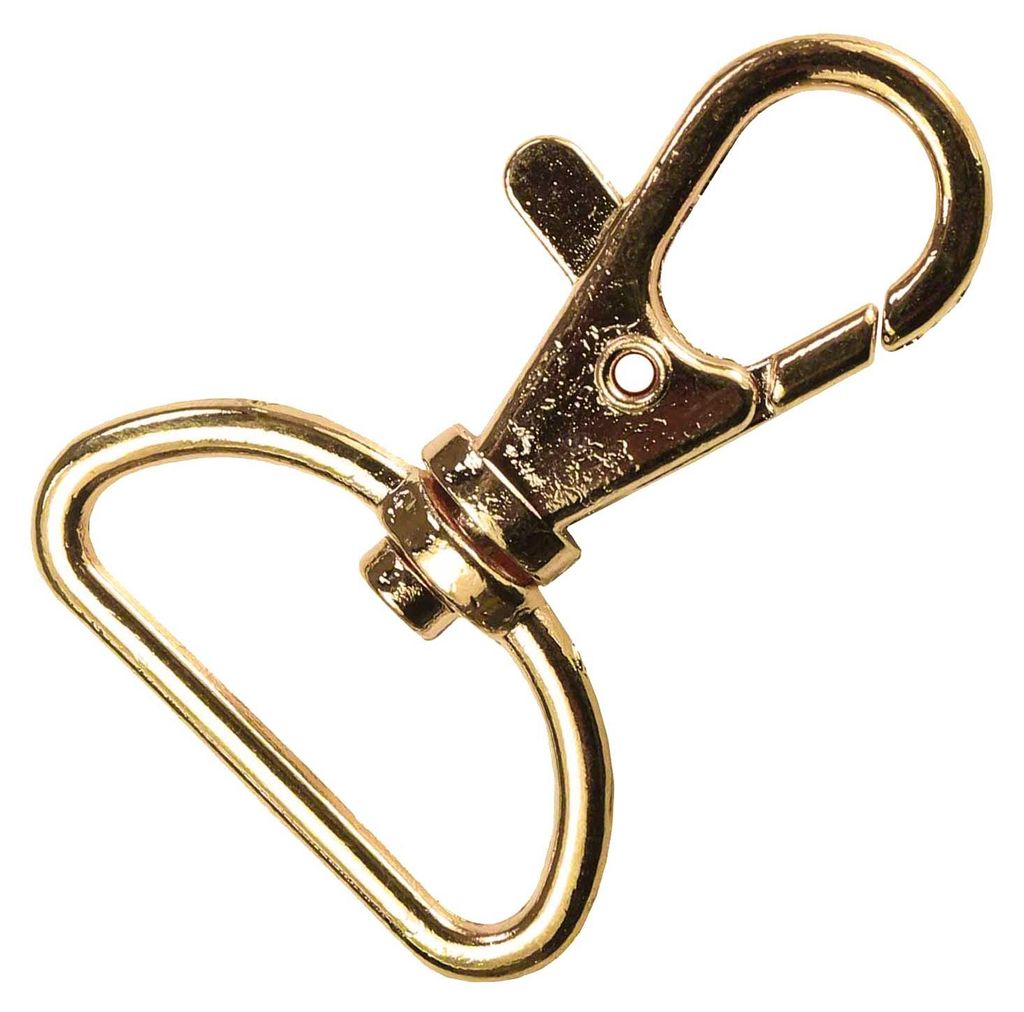 5 Bolzen-Karabiner Karabinerhaken gold 25x41mm