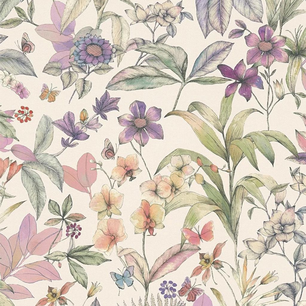 Holden Décor - Wildblumen Tapete AG4184 (10 m x 53 cm) (Bunt)
