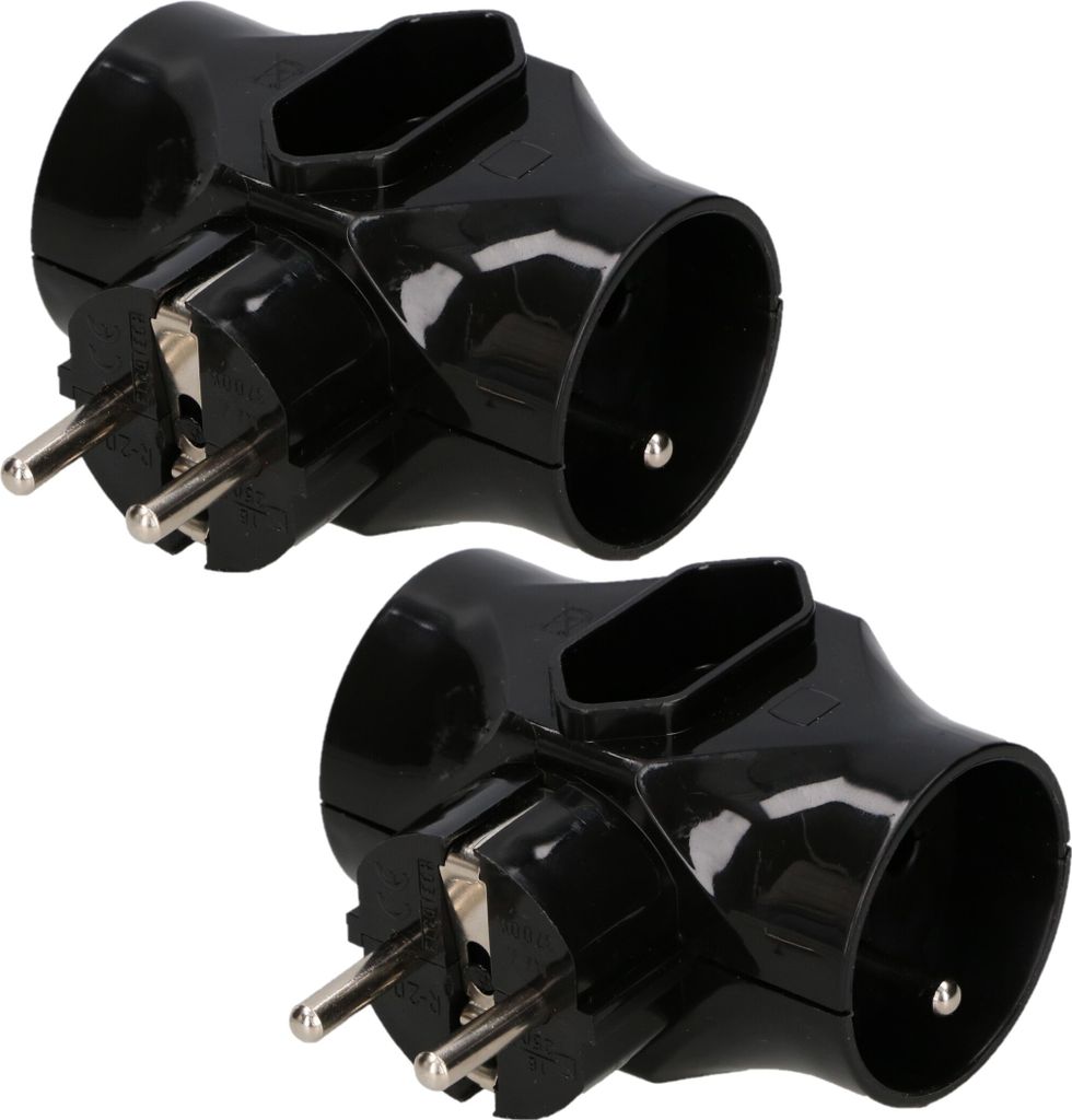 KOTARBAU® 2er Set 3-Fach Mehrfachsteckdose Zwei Produktbild 