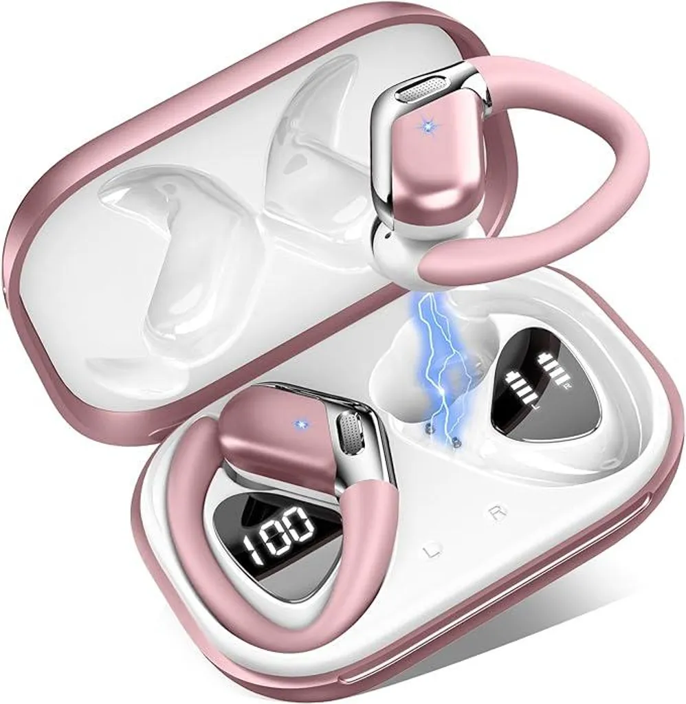 In Ear Kopfhörer Kabellos Bluetooth 5.4 mit ENC Noise Cancelling und 4 HD Mics,50 Std Kabellose Ohrhörer,mit Hi-Fi Stereo, IP7 Wasserdicht,LED-Anzeige