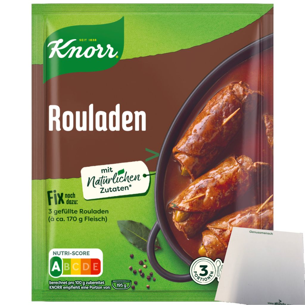 Knorr Fix für Rouladen (31g Beutel) + usy Block