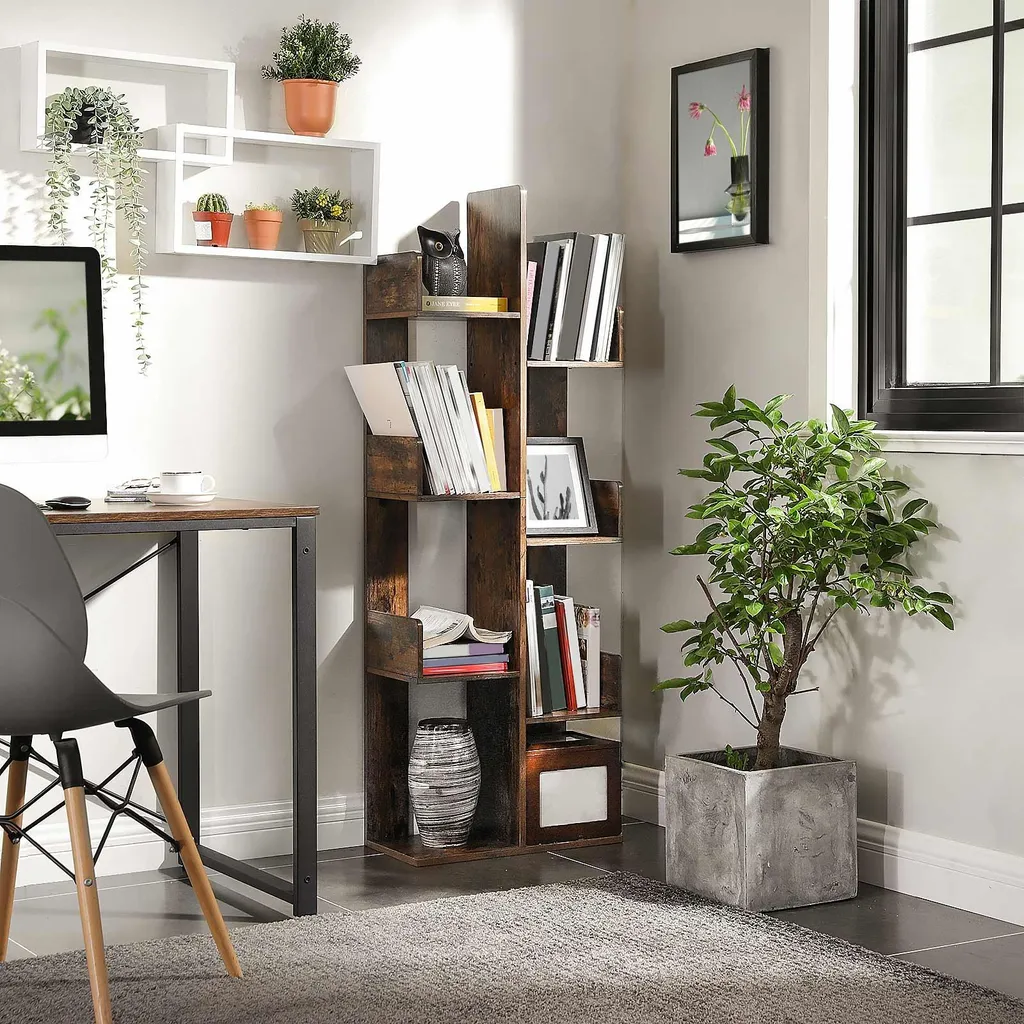 Étagère de rangement 8 tablettes pour archives et dossiers de bureau