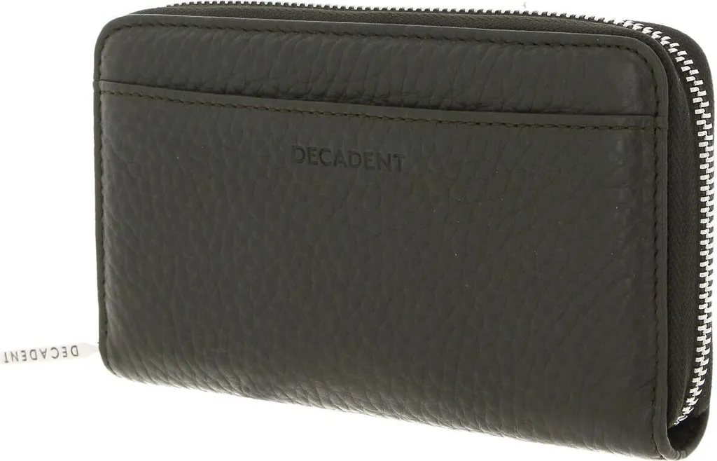 Porte-monnaie Esther Medium Wallet DECADENT Army vert en cuir grainé