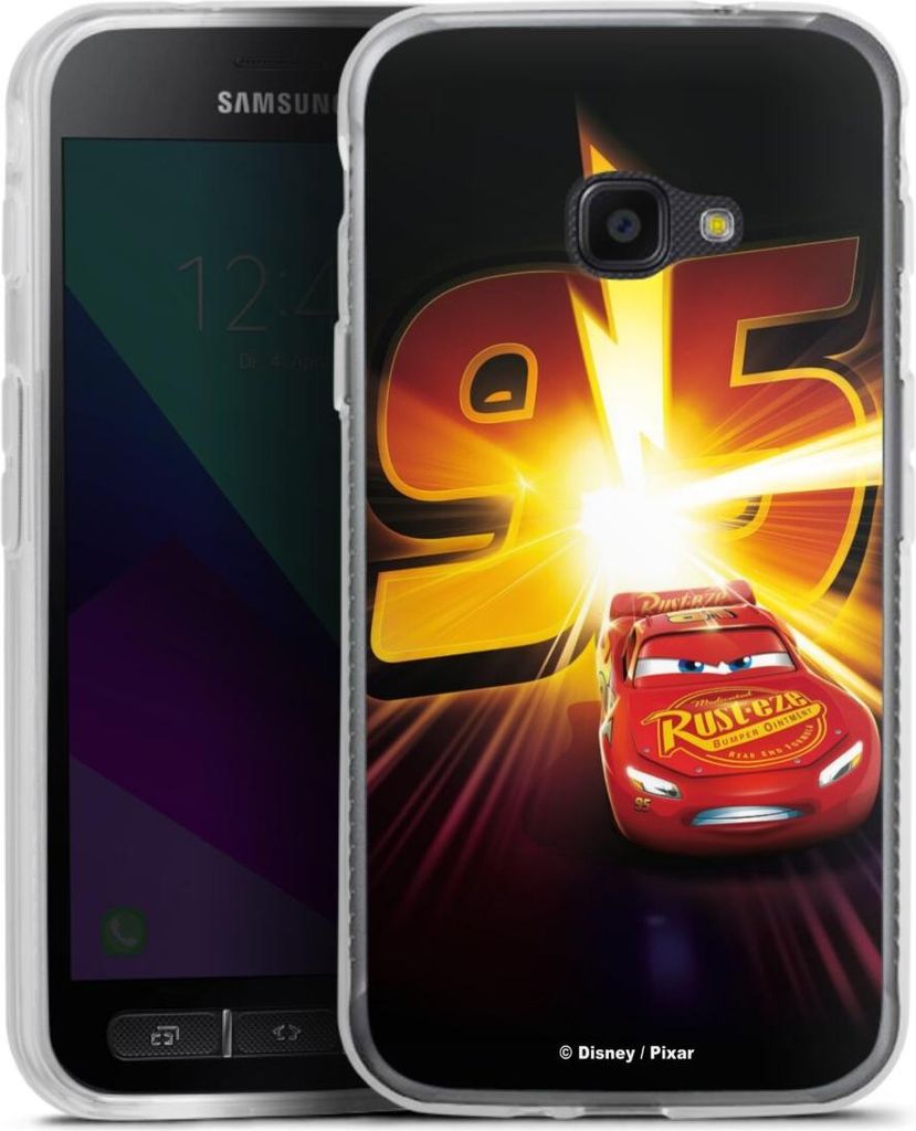 DeinDesign Handyhülle für Samsung Galaxy Xcover 4s Silikon Hülle Case Smartphone Schutzhülle Cars Lightning Mcqueen 95 Offizielles Lizenzprodukt