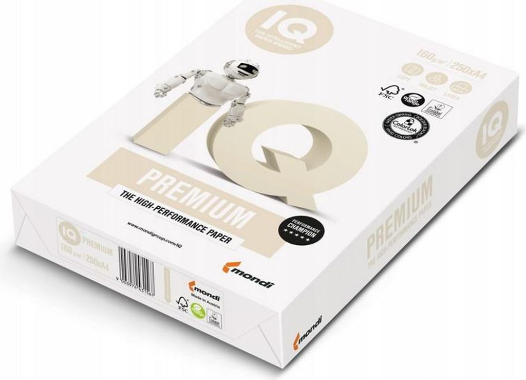 Kopierpapier A4 Iq Premium 160G (250) Weiss Produktbild 