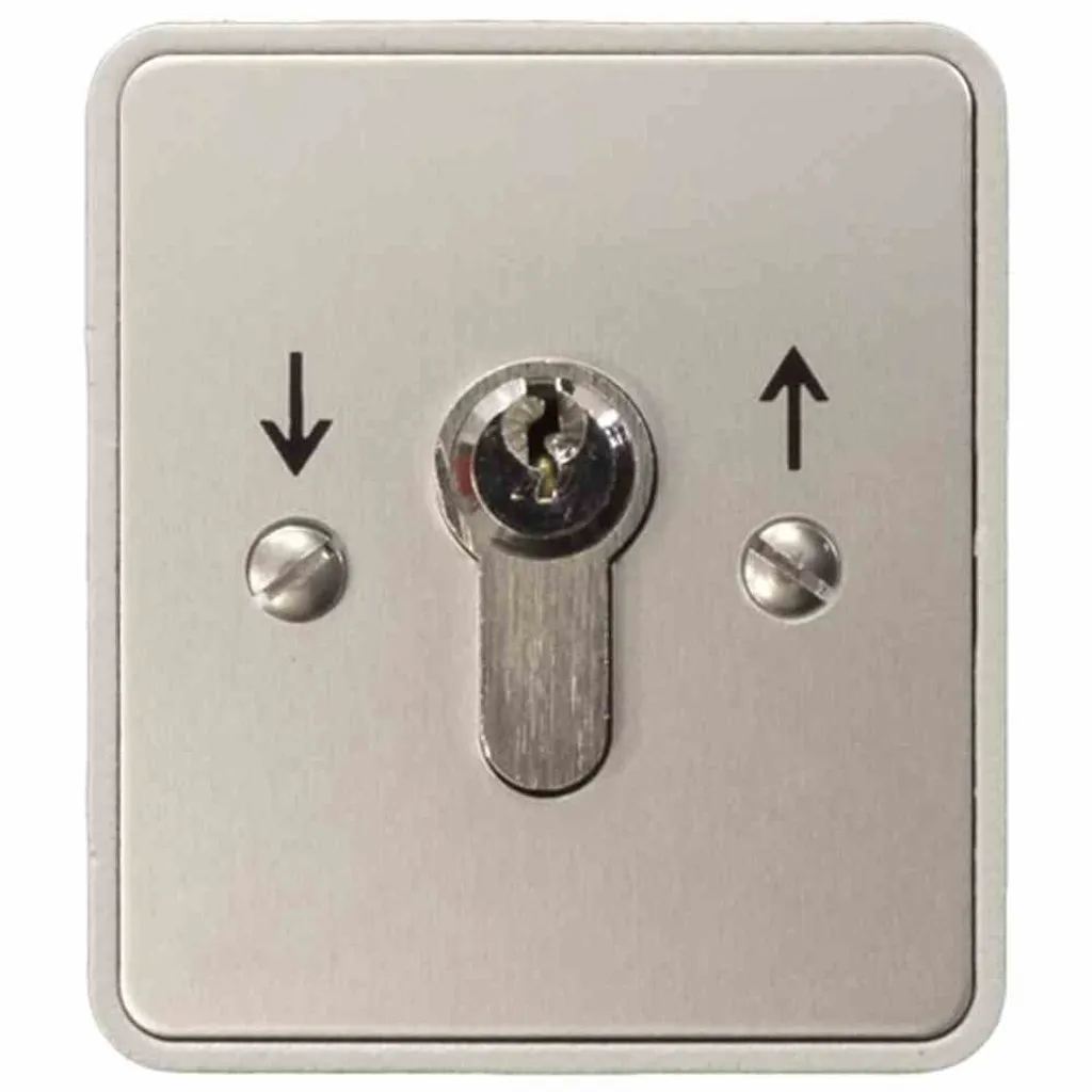 Contacteur à clé en saillie boîtier AP gris IP44 pour automatisme