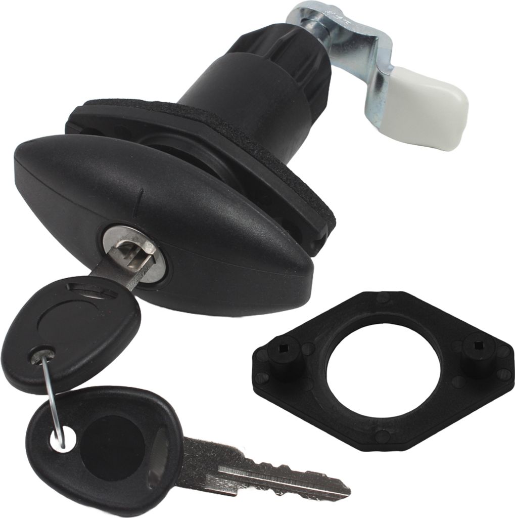 Drehspannschloss Klappenschloss Ellipse klein Wohnwagen Wohnmobil Caravan FAP HSC FF2 schwarz