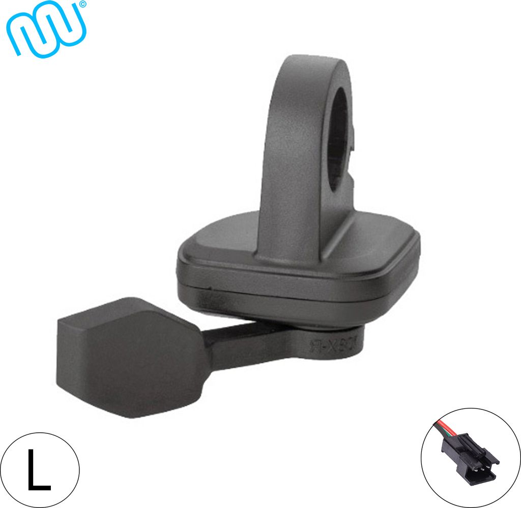 windmeile | Daumengas 108X Links, Professional 3-Pin JST Stecker, 70 Grad Winkelbereich, Fahrrad, E-Bike, Elektro Fahrrad, Pedelec