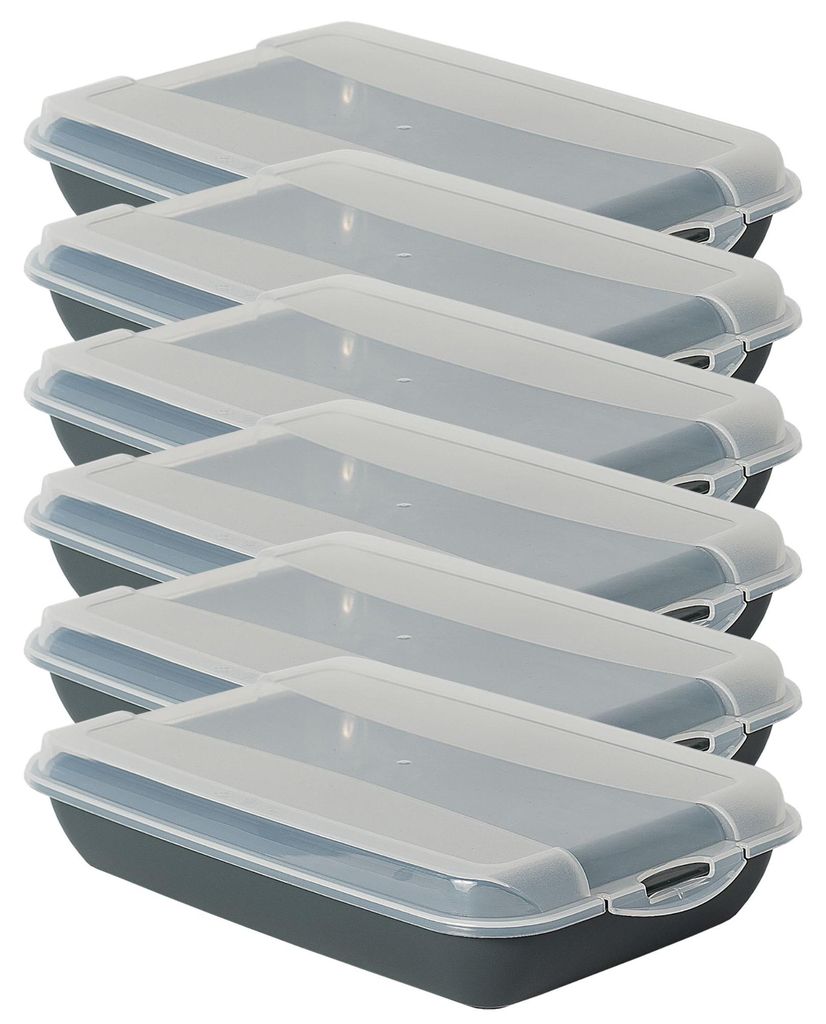 Novaliv 6er-Set Anthrazit Premium Aufschnittbox mit Produktbild 