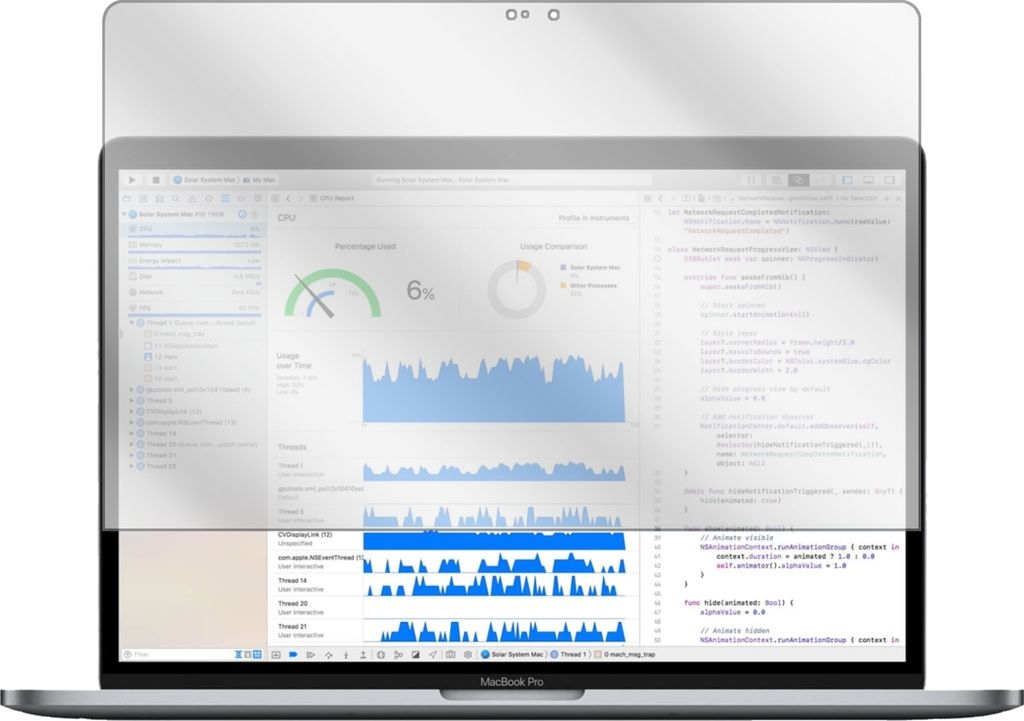 2x Schutzfolie für Apple MacBook Pro 13 Zoll 2018 klar Displayschutzfolie Folie