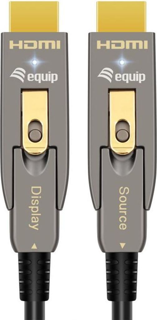 Equip HDMI 2.0 Abnehmbares aktives optisches Kabel Typ D + A, 15m, 4K/60 Hz, 15 m, HDMI Type-A/HDMI Type-D, HDMI Type-A/HDMI Type-D, 3D, 18 Gbit/s,...