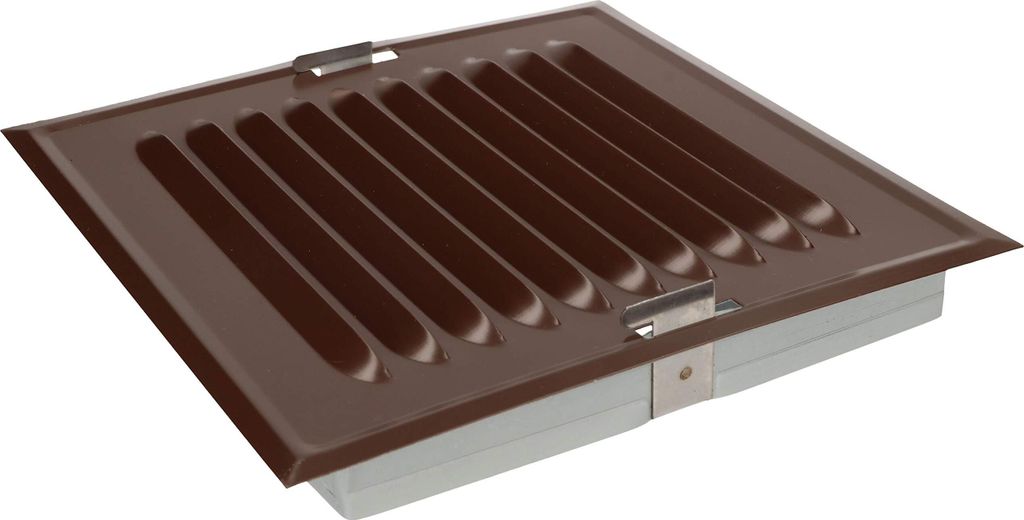 KOTARBAU Ventilationsgitter 14 x 14 cm mit Insektennetz Lüftungsgitter Metall Gitter für Kamine Ventilation Braun