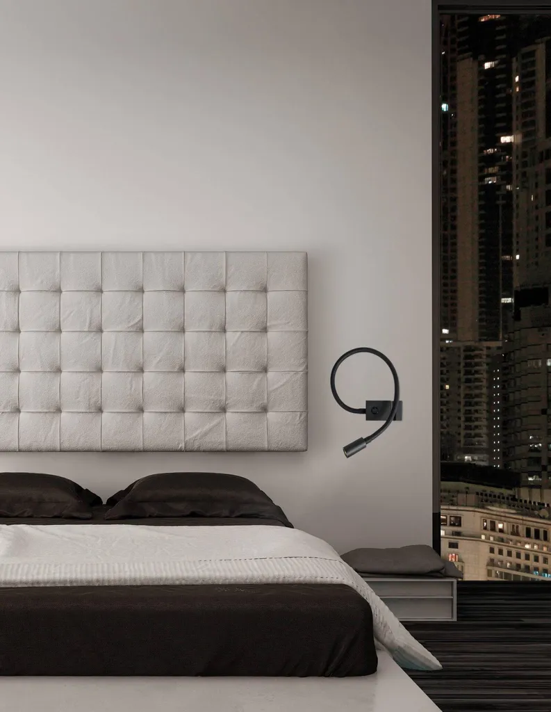 Lampe de lecture LED murale Geneva Nova Luce 3W blanc design moderne