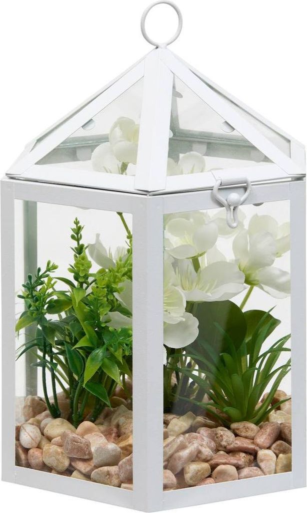 Käfig terrarium künstliche blume weiß h23 cm - Atmosphera créateur d'intérieur