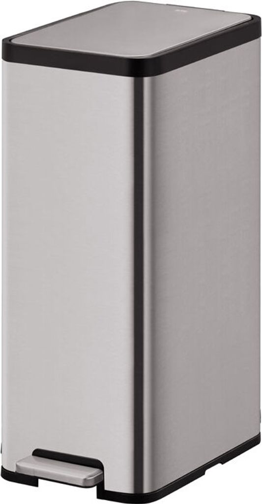 EKO - Ecomaid Treteimer 45 Liter - Stainless steel Plastic - Grau Matt Edelstahl