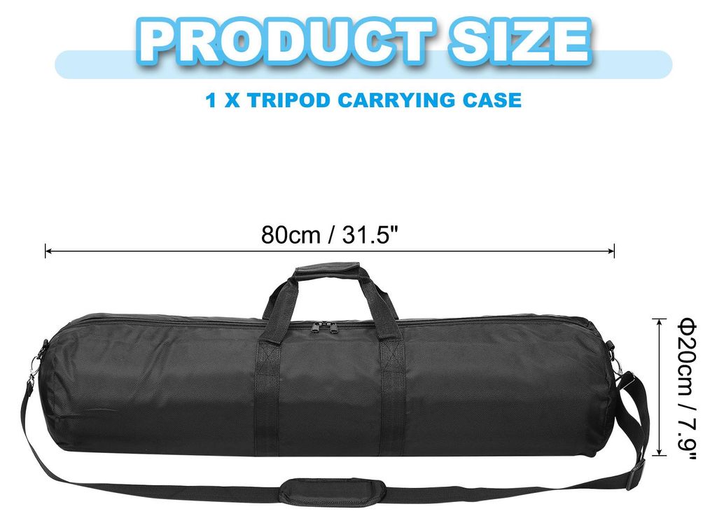 Stativ Tragetasche, 80 x 20 cm Nylon Gepolsterte Stativtasche mit Verstellbaren Schultergurten und Griffen fš¹r Lichtst?nder, Schirme,Mikrofonst?...