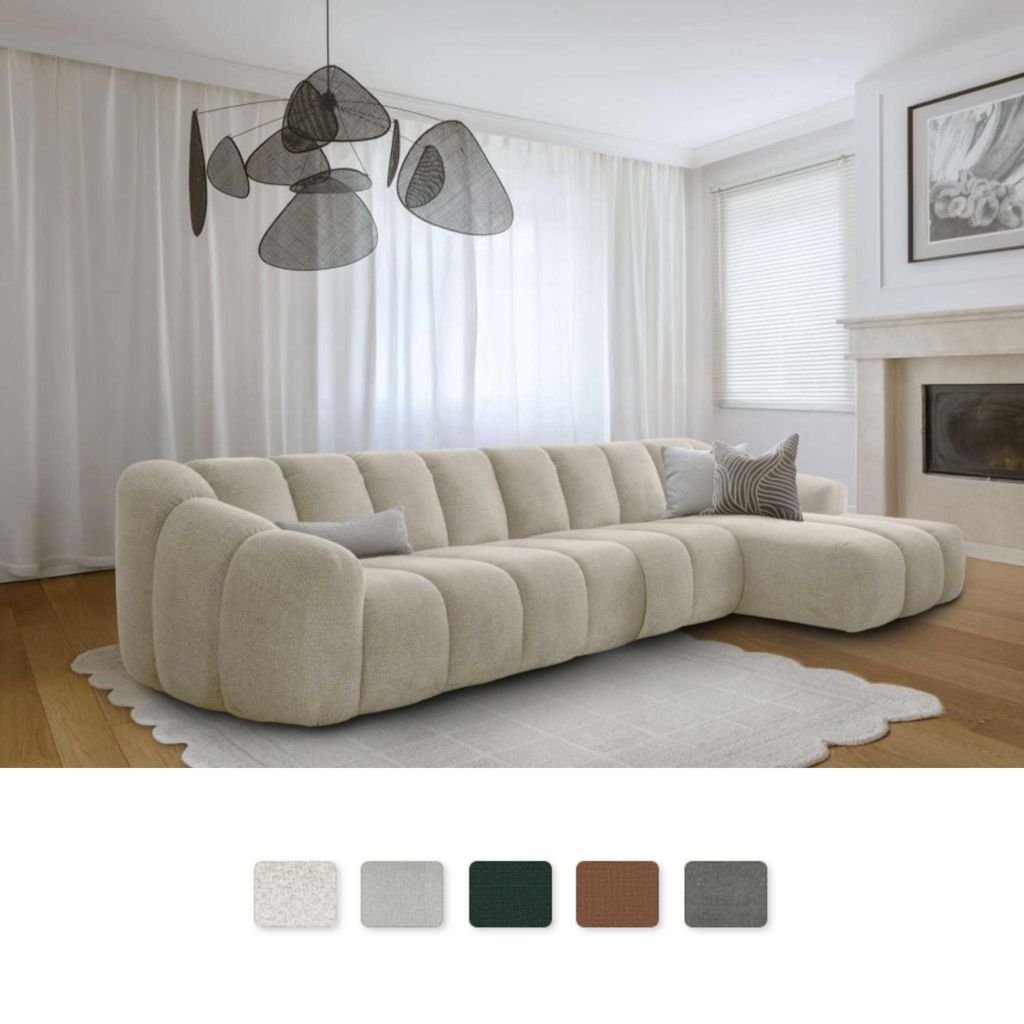 MIUFORM Shell M Sofa Armlehne RECHTS - 325x165 cm - Beige - Modulsofa Couch