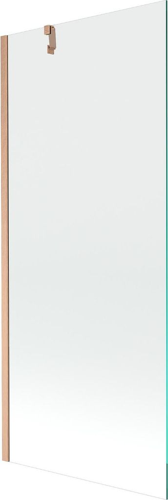 Mexen Next Badewannenfaltwand 1-flügelig 80 x 150 cm, transparent, gebürstetes Kupfer - 895-080-000-00-00-65