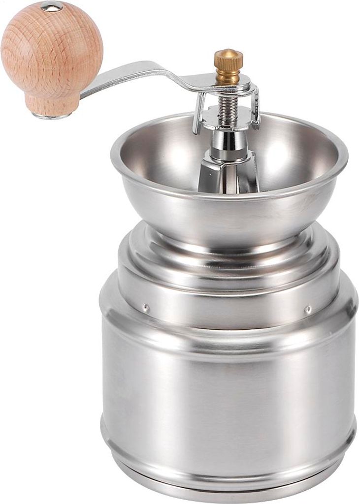 Tragbare Edelstahl-Handkaffeemühle Einstellbare Kaffeebohnen-Pfeffermühle Haushalt Küchenwerkzeug