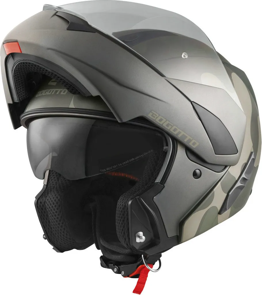 Casque Moto Touring Bogotto V280 Camo - Idéal Longs Trajets en XS