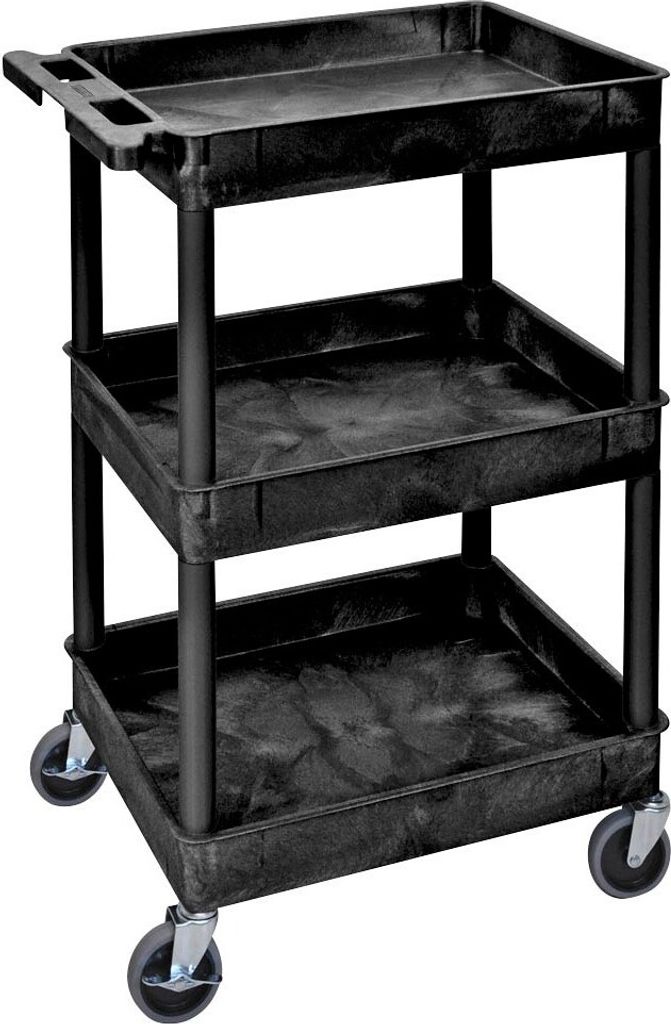 Etagenwagen schwarz 61,0 x 46,0 x 98,0 cm