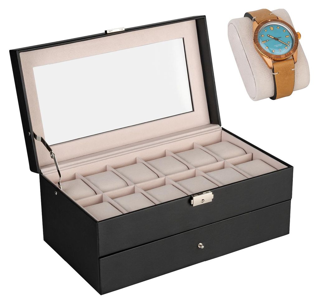 Uhren Aufbewahrung Uhrenbox Uhrenkoffer Uhrenkasten Produktbild 