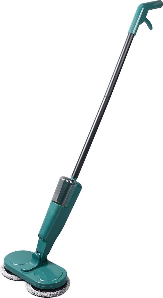 Elektrischer Wischmopp Wiederaufladbarer, leichter, kabelloser elektrischer Wischmopp mit Wassersprüher für Hartholzfliesen und Marmorböden Grün