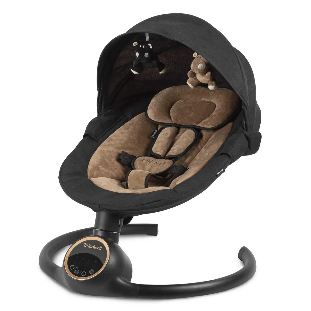 COIL Balançoire Bébé Électrique Connectée Tuya Bluetooth Noir et Or