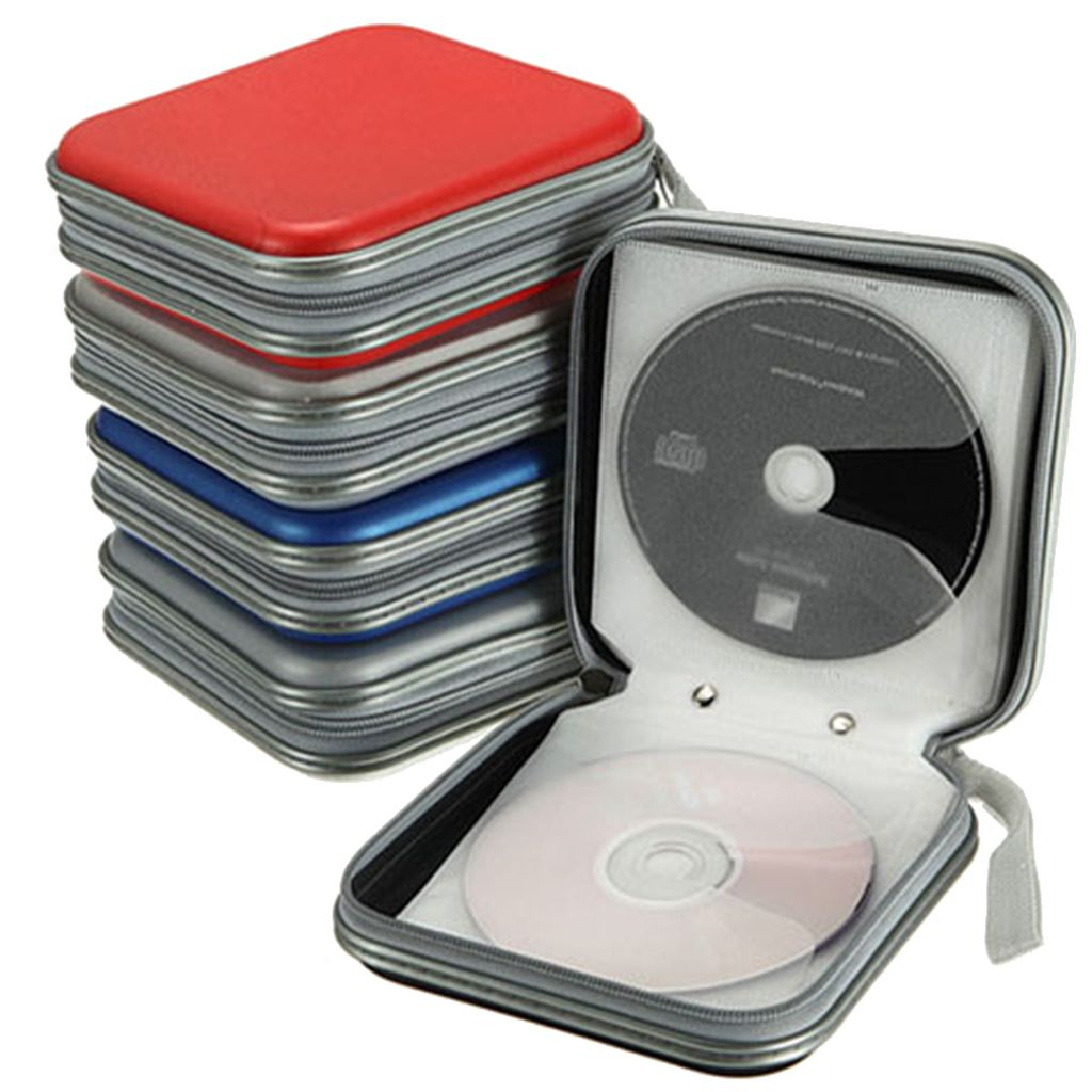 3er-Set CD/DVD Aufbewahrungstasche – 40er Kapazität, EVA Hülle mit Reißverschluss