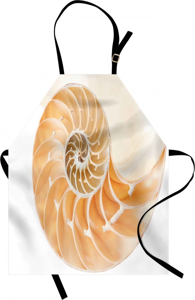 ABAKUHAUS Heilige Geometrie Kochschürze, Nautilus-Shell, welches die Räume in den Entfernungskurven Helix verstecktem Druck zeigt, Höhenverstell...