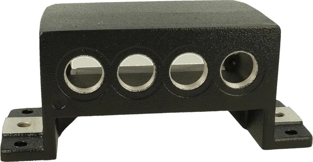 Boîtier de socle HARTING Han 24HPR horizontal avec sorties de câbles 4xM25