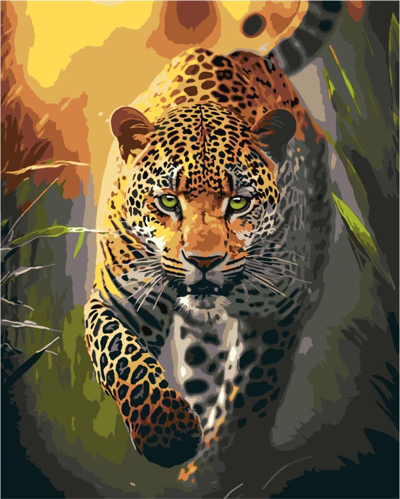 Malen nach Zahlen – Der Charme eines Raubtiers 40x50 – Qbee