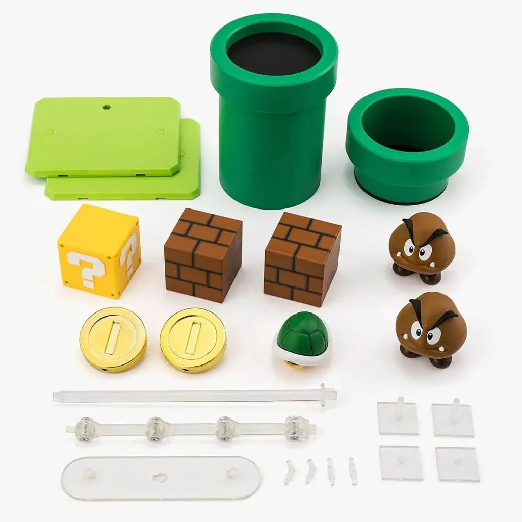 Éléments de décor Super Mario briques et pièces pour S.H.Figuarts Bandai