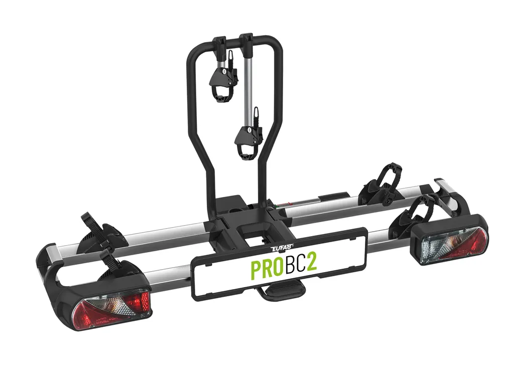 Porte-Vélo sur Attelage 2 Places Probc2 Eufab avec Rails en Aluminium