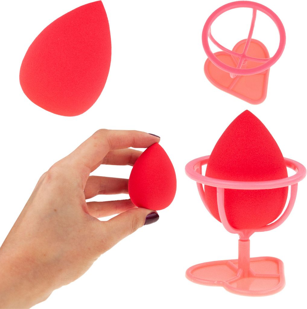 Tg56456 Gąbka Do Makijażu + Stojak Na Gąbki Blender Zestaw Zdjęcie produktu 