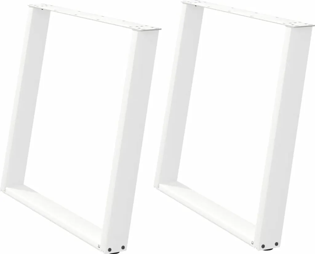 Set 2 Gambe Tavolo SYFAX 100x73cm U-Shape Acciaio Bianco Offerta