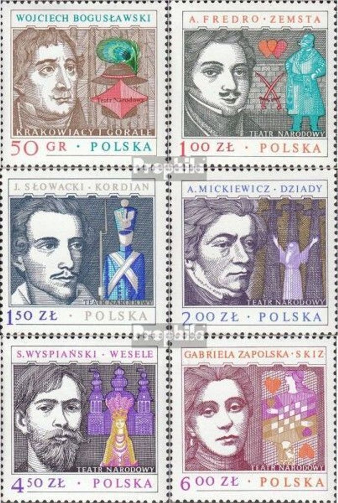Briefmarken Polen 1978 Mi 2591-2596 (kompl.Ausg.) gestempelt Meisterwerke poln. Dramaturgie