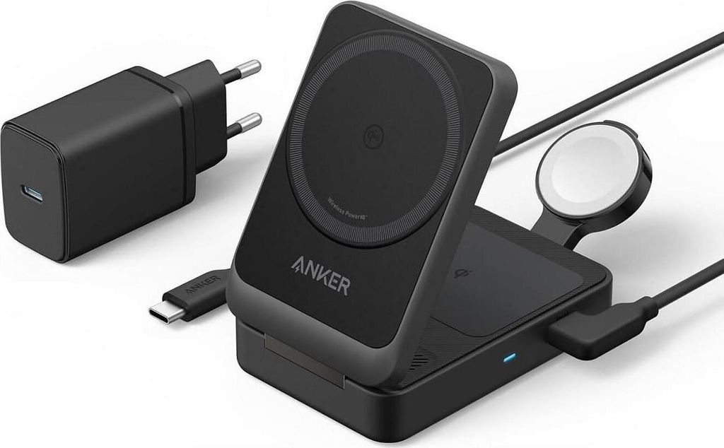 Anker MagGo 15W 3in1 caricatore magnetico nero Immagine del prodotto 