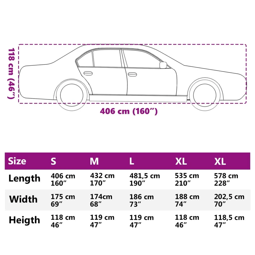 Bâche auto pour limousine S protection extérieur toutes saisons gris - 10