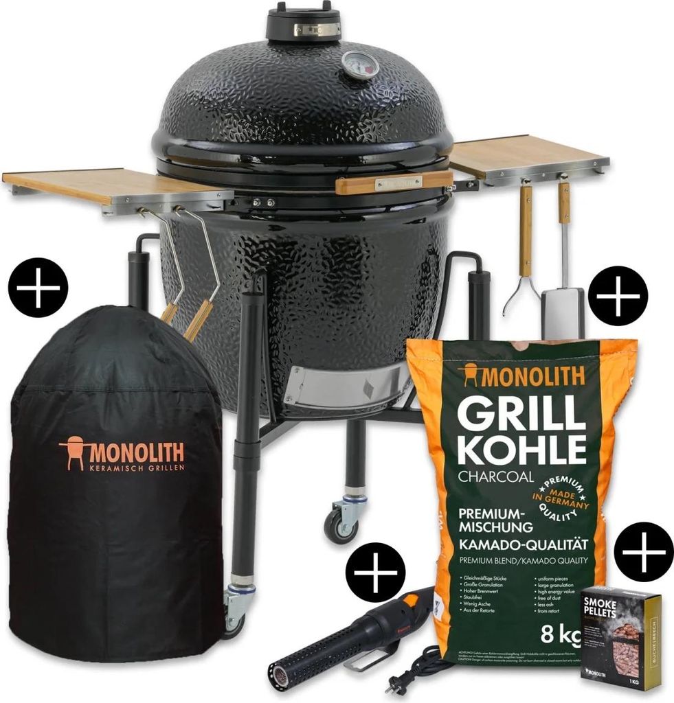 Monolith Starterset ONE.66 Keramikgrill mit Gestell inkl. Zubehör-Starterpaket 201000.66-START