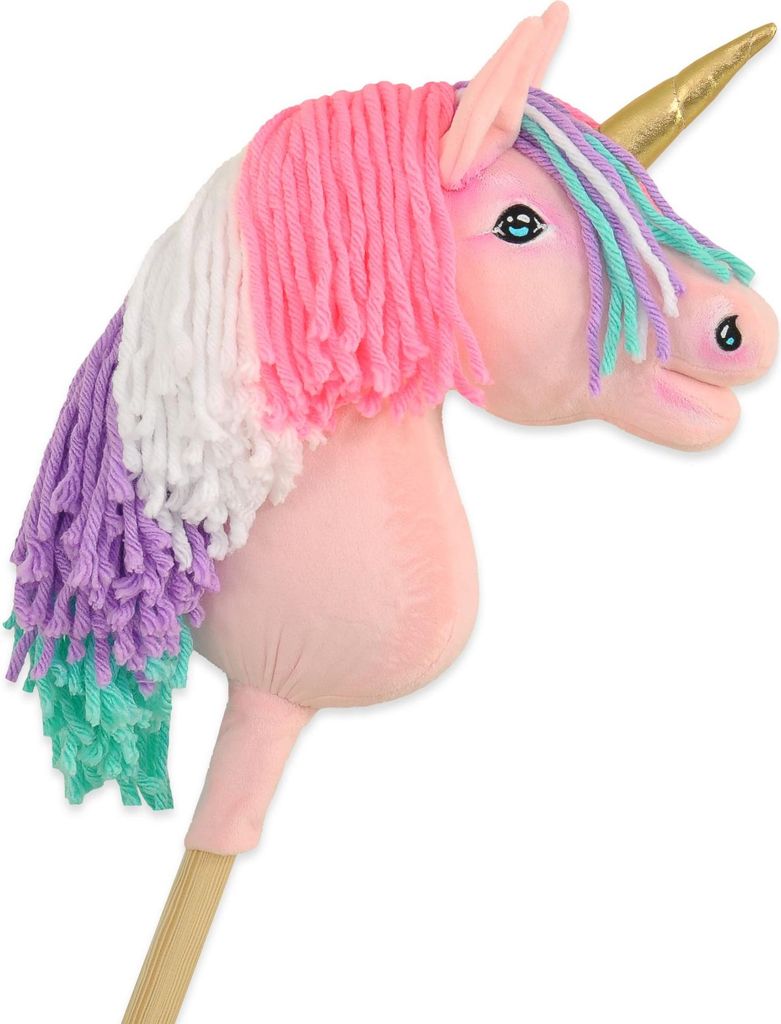 Cavallo hobby Unicorno su bastone, piccolo rosa con Immagine del prodotto 