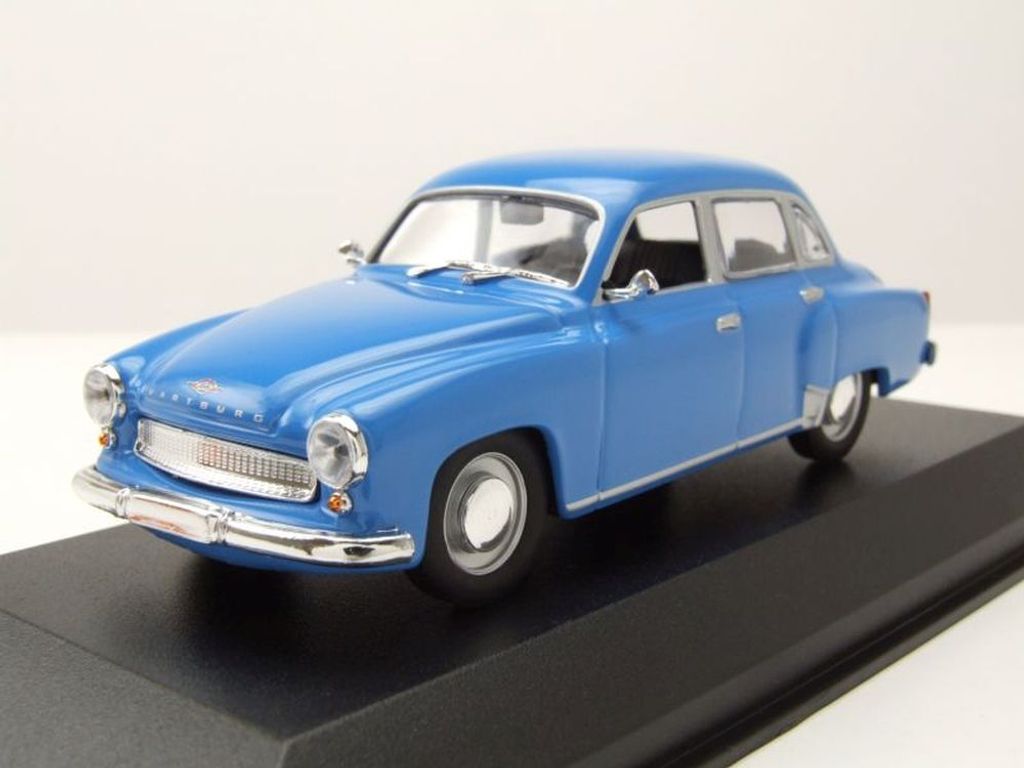 Wartburg A 311 1958 blau Modellauto 1:43 Maxichamps Produktbild 