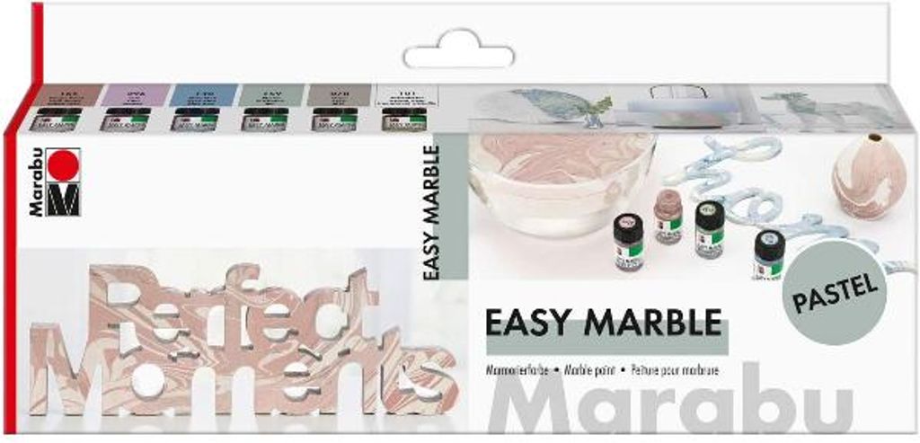 Marabu Easy Marble, Modrá, Zelená, Šedá, orgován, Taupe, Obrázok produktu 