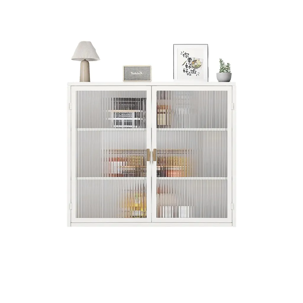 Meuble Haut de Rangement à 2 Portes Vitrées 70cm pour une Déco Moderne - 9