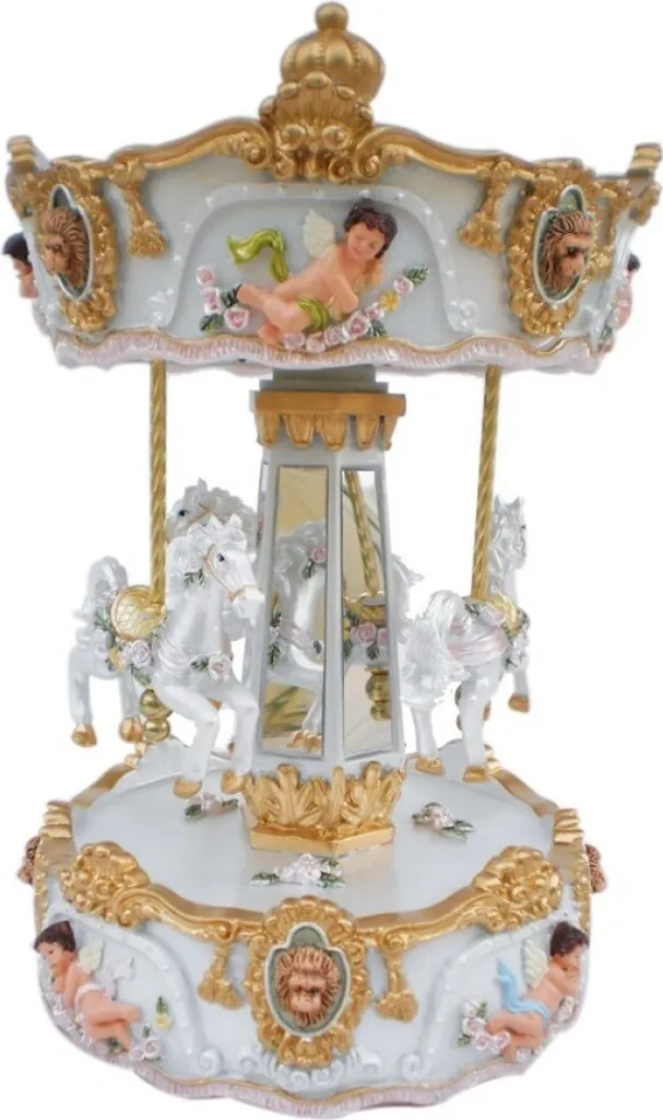 Grand Carrousel Musical en Polystone Spieluhrenwelt Modèle 14237