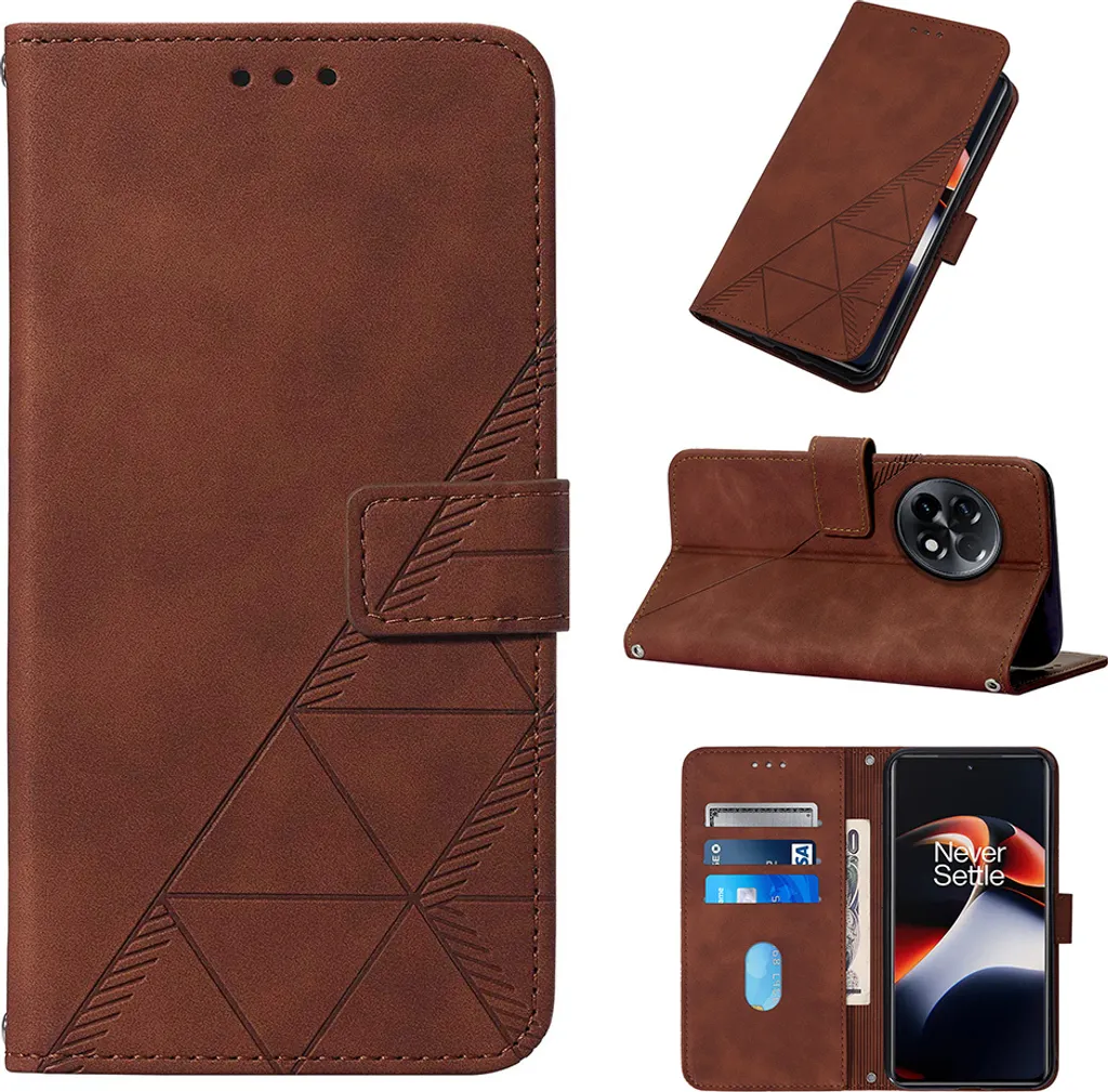 Custodia Wallet Marrone per OnePlus 11R / Ace 2 | Pelle Goffrata RFID