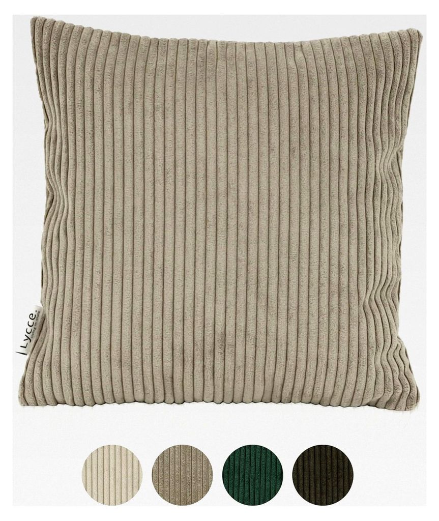 Kissenbezug 40x40 cm in Taupe - Weicher Cordstoff, Dekoratives Zierkissen für ein gemütliches Zuhause