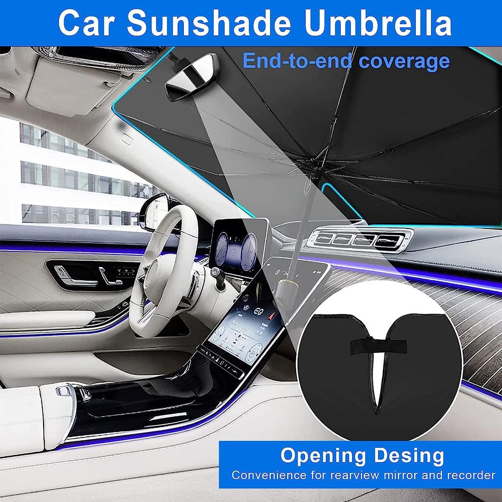 140cm faltbare Auto Windschutzscheibe Sonnenschutz Regenschirm
